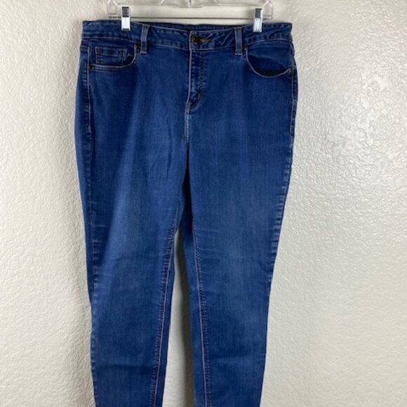 Lane Bryant Women's Skinny Stretch Blue Jeans Sz 16R - Picture 2 of 14